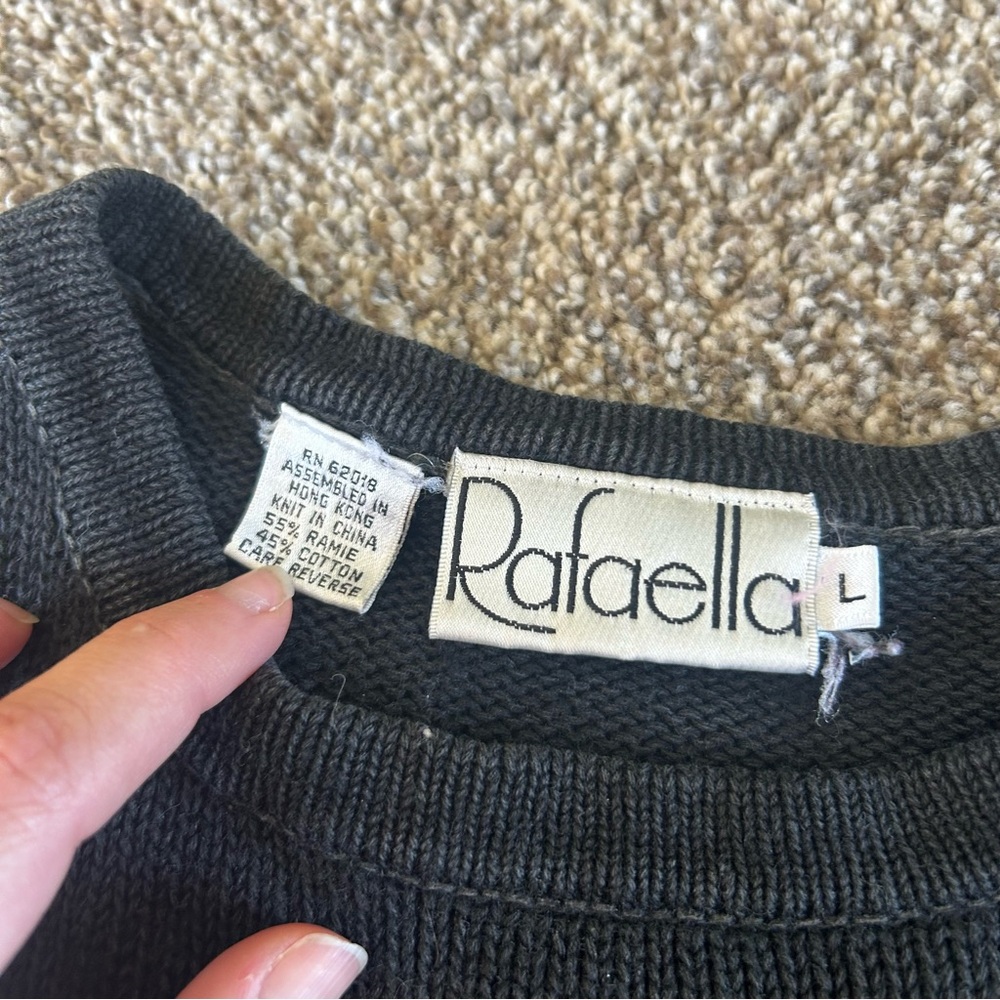 [Rafaella] VTG 80s Geometric Knit Sweater - Picture 5 of 6
